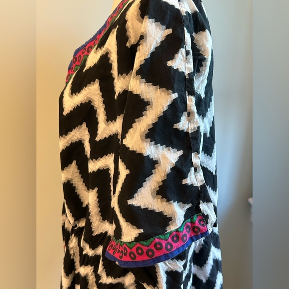 La Leela Cotton Chevron Print  Swimsuit Coverup - Picture 7 of 10